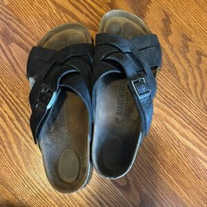 Birkenstock Lugano Soft Footbed Black Sandals - 39